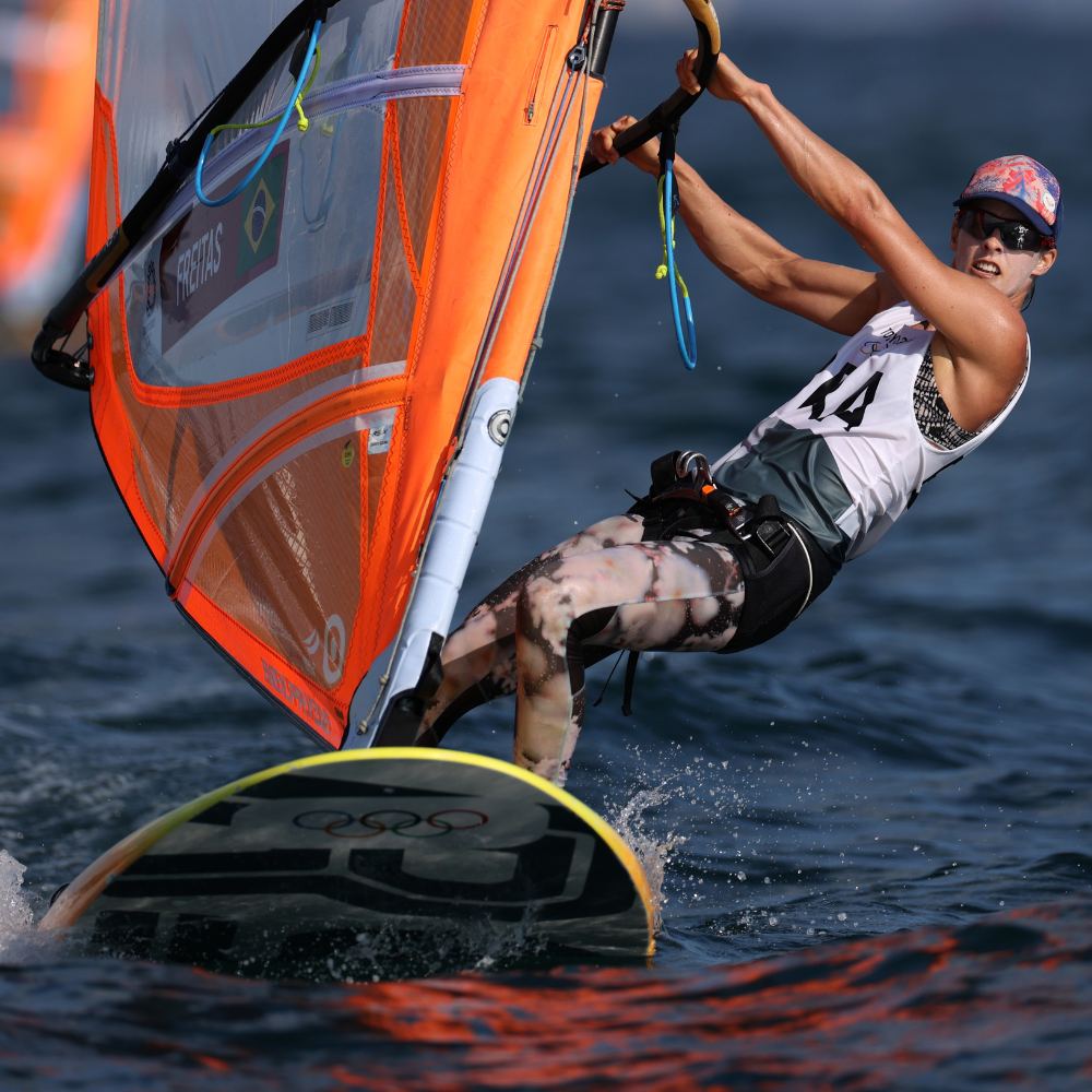 Image of Patricia windsuring on the open water