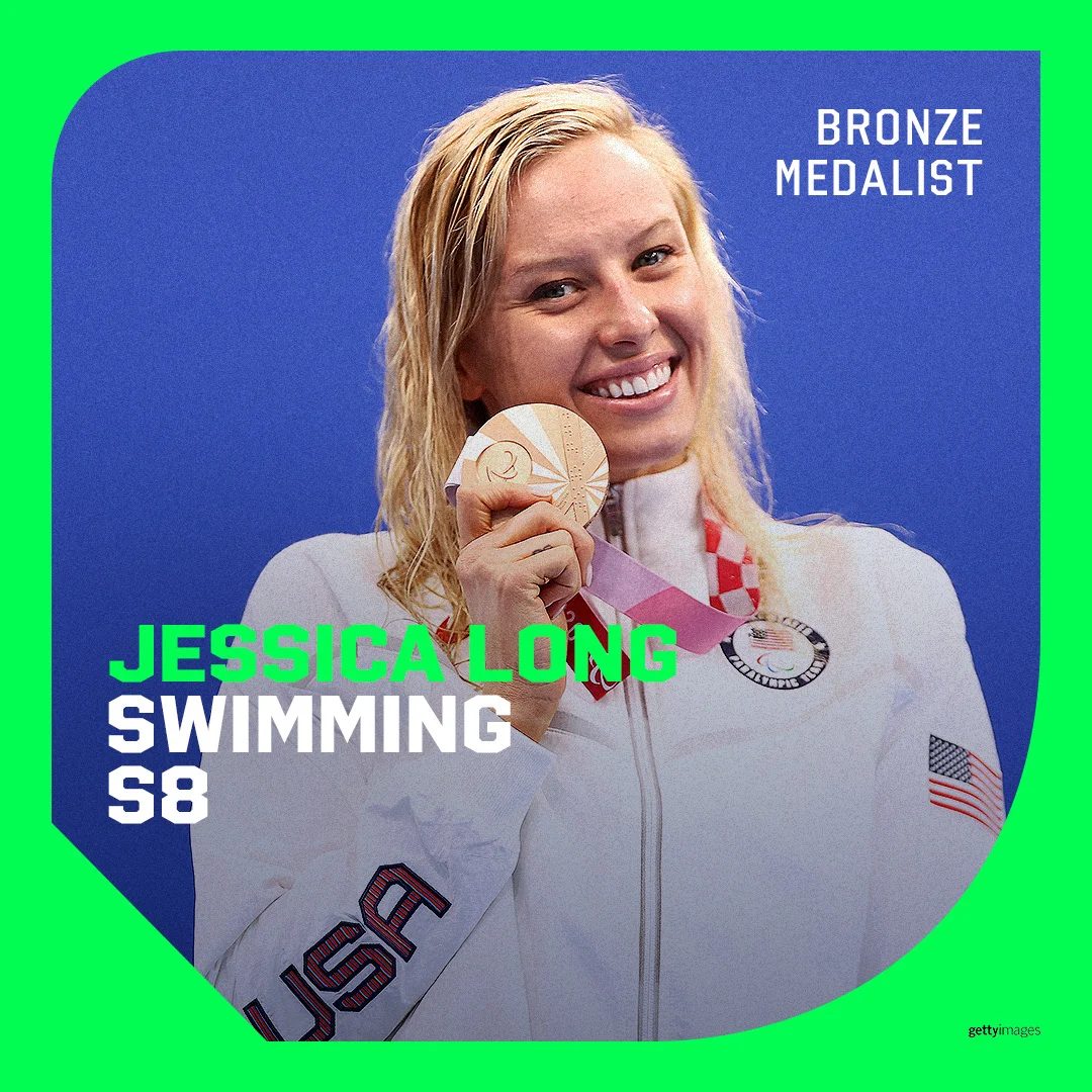 Anastasia Pagonis at the Tokyo Paralympic Gold Medalist in Swimming S11